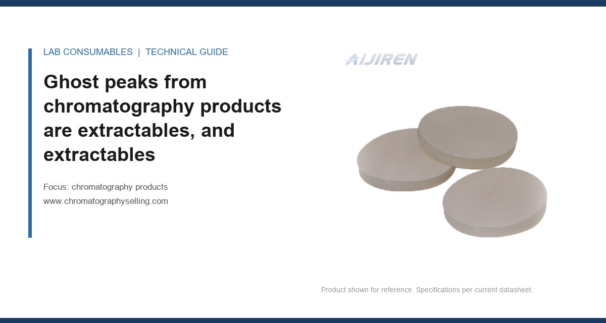 Ghost peaks from chromatography products are extractables, and extractables