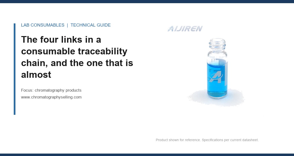 The four links in a consumable traceability chain, and the one that is almost