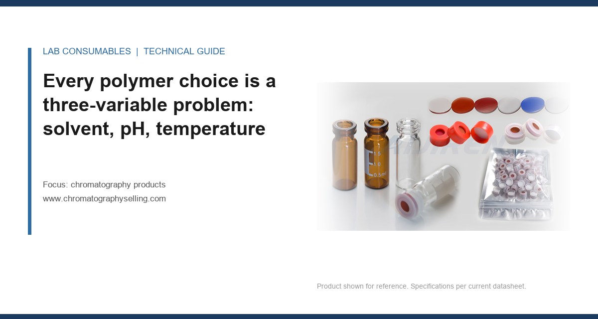 Every polymer choice is a three-variable problem: solvent, pH, temperature