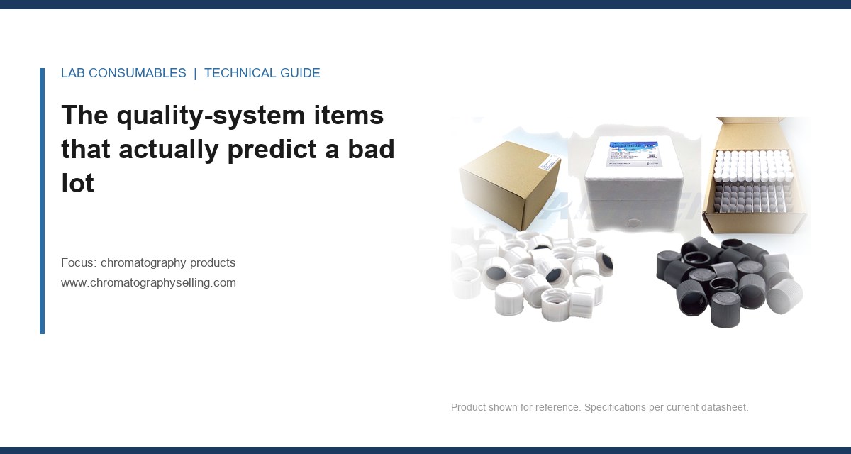 The quality-system items that actually predict a bad lot